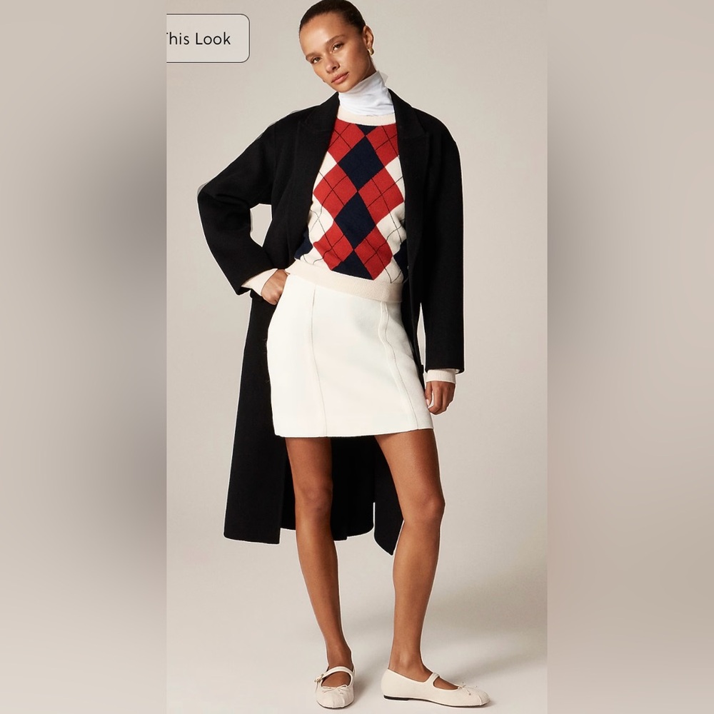 J.Crew Perfect cashmere crewneck sweater in argyle - Picture 3 of 9